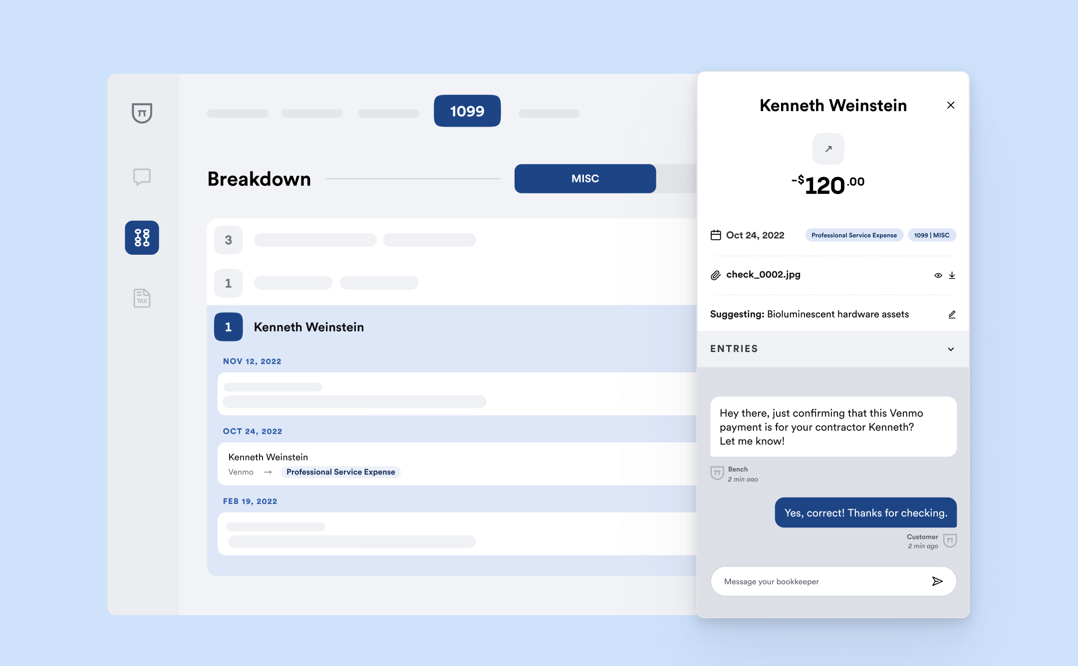 IMG / Bench News / 1099 report launch - messaging feed