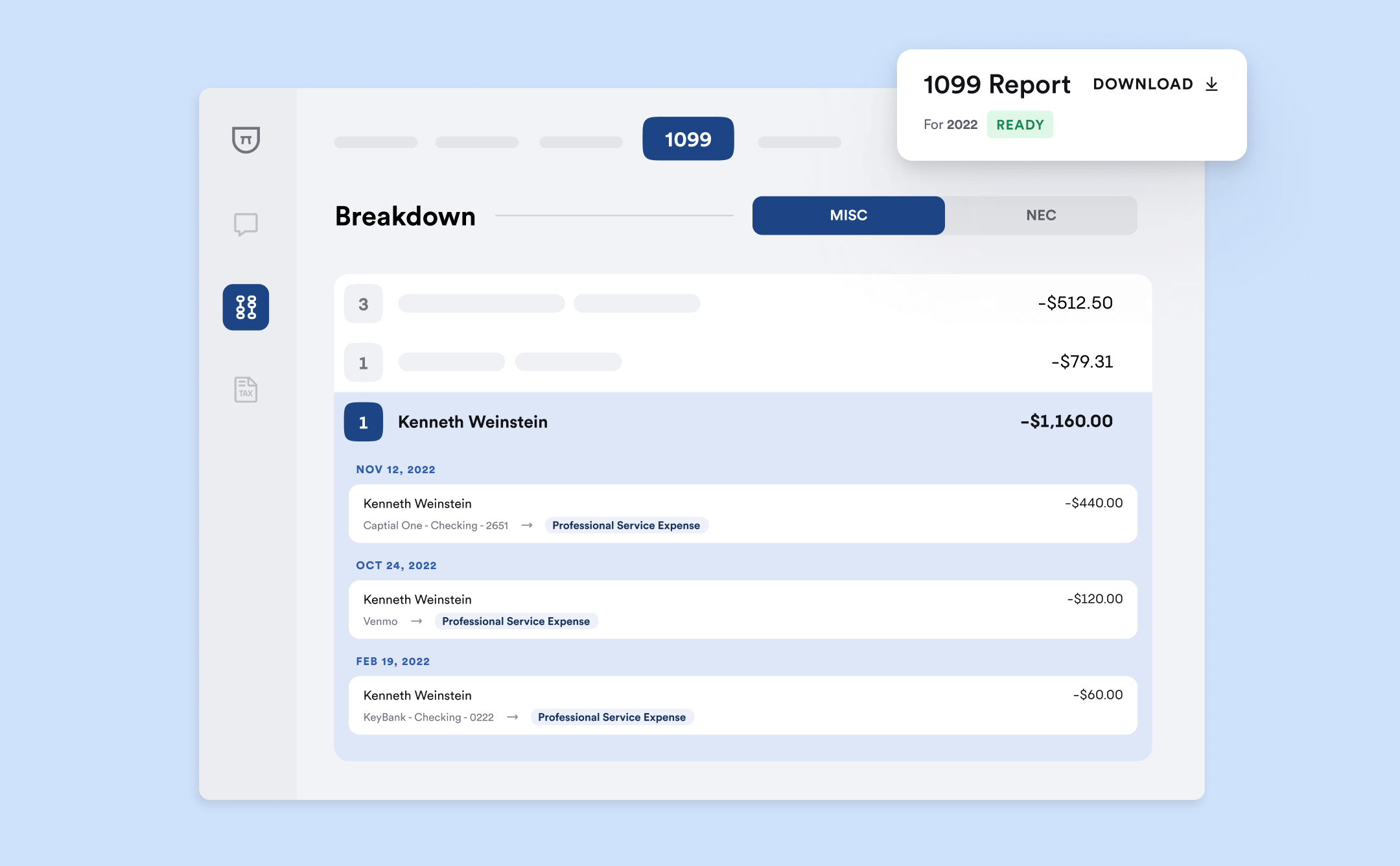 IMG / Bench News / 1099 Report launch - 1099 report breakdown